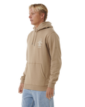 The Rip Curl Mens Search Icon Hoodie in Sand Dune
