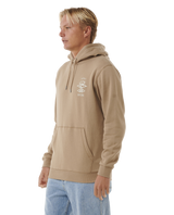 The Rip Curl Mens Search Icon Hoodie in Sand Dune