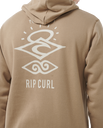 The Rip Curl Mens Search Icon Hoodie in Sand Dune