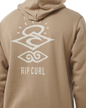 The Rip Curl Mens Search Icon Hoodie in Sand Dune