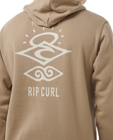 The Rip Curl Mens Search Icon Hoodie in Sand Dune