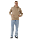 The Rip Curl Mens Search Icon Hoodie in Sand Dune