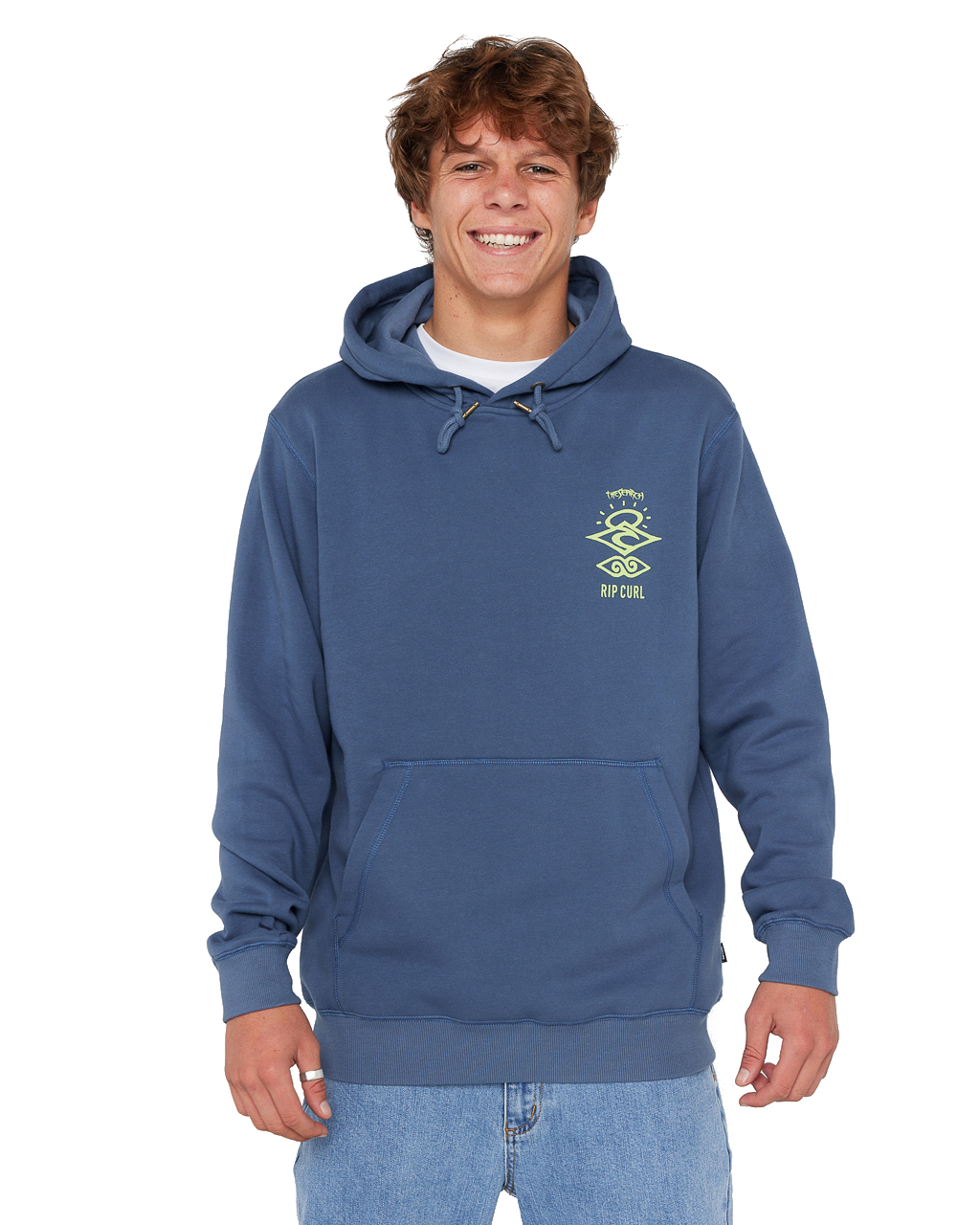 The Rip Curl Mens Search Icon Hoodie in Bluefin
