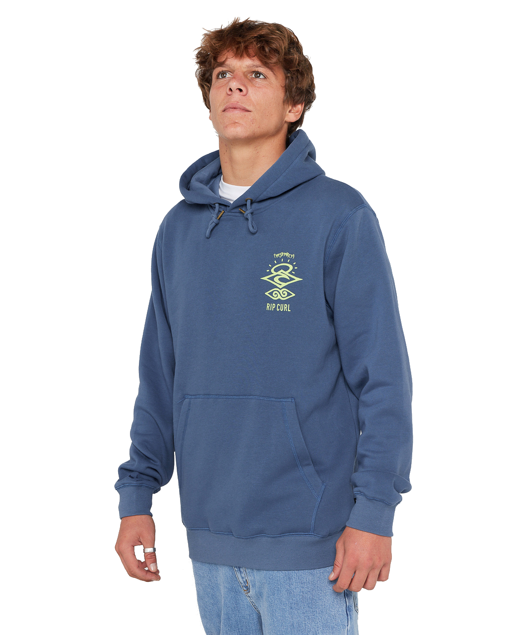 The Rip Curl Mens Search Icon Hoodie in Bluefin