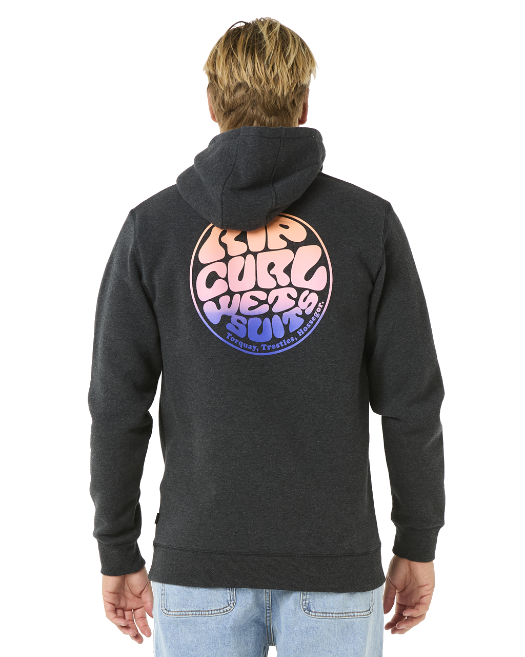 The Rip Curl Mens Wetsuit Icon Hoodie in Black Marle
