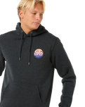 The Rip Curl Mens Wetsuit Icon Hoodie in Black Marle