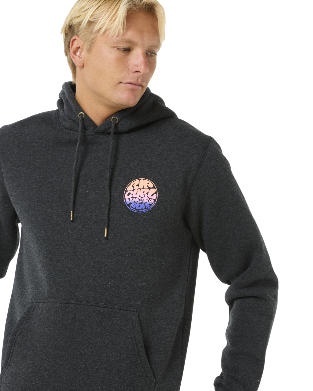 The Rip Curl Mens Wetsuit Icon Hoodie in Black Marle