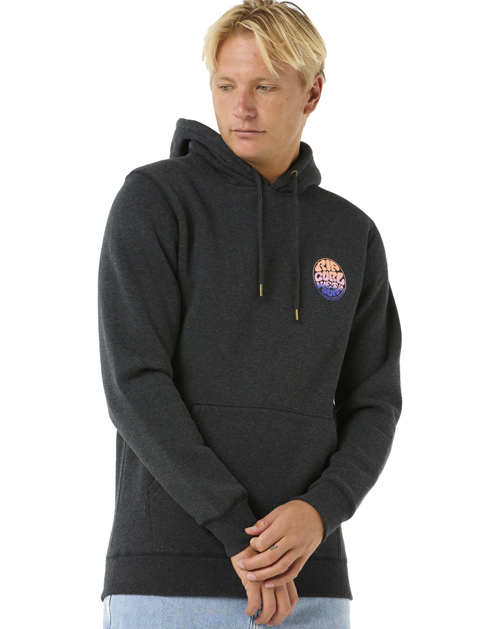 The Rip Curl Mens Wetsuit Icon Hoodie in Black Marle