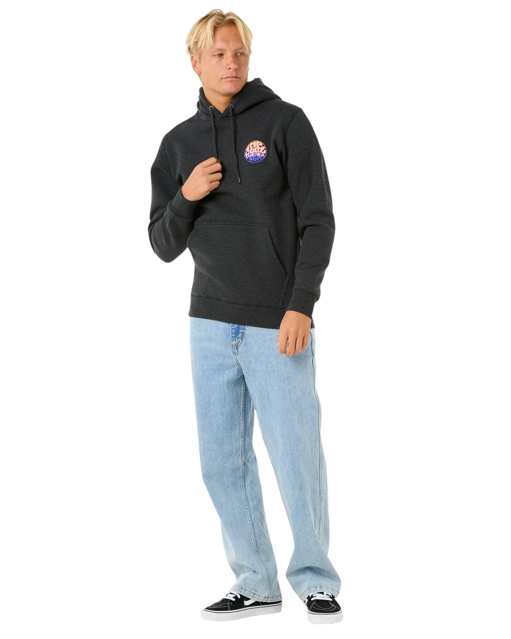 The Rip Curl Mens Wetsuit Icon Hoodie in Black Marle