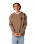 The Rip Curl Mens Wetsuit Icon Sweatshirt in Walnut