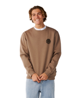 The Rip Curl Mens Wetsuit Icon Sweatshirt in Walnut