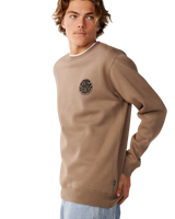 The Rip Curl Mens Wetsuit Icon Sweatshirt in Walnut