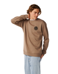The Rip Curl Mens Wetsuit Icon Sweatshirt in Walnut