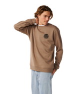 The Rip Curl Mens Wetsuit Icon Sweatshirt in Walnut