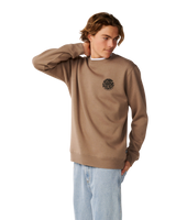 The Rip Curl Mens Wetsuit Icon Sweatshirt in Walnut