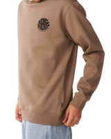 The Rip Curl Mens Wetsuit Icon Sweatshirt in Walnut