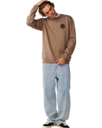 The Rip Curl Mens Wetsuit Icon Sweatshirt in Walnut