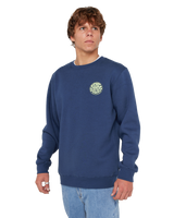 The Rip Curl Mens Wetsuit Icon Sweatshirt in Light Navy