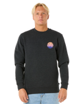 The Rip Curl Mens Wetsuit Icon Sweatshirt in Black Marle