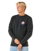 The Rip Curl Mens Wetsuit Icon Sweatshirt in Black Marle