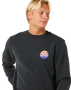 The Rip Curl Mens Wetsuit Icon Sweatshirt in Black Marle