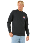 The Rip Curl Mens Wetsuit Icon Sweatshirt in Black Marle