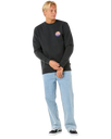 The Rip Curl Mens Wetsuit Icon Sweatshirt in Black Marle