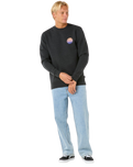 The Rip Curl Mens Wetsuit Icon Sweatshirt in Black Marle