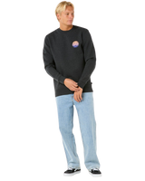 The Rip Curl Mens Wetsuit Icon Sweatshirt in Black Marle