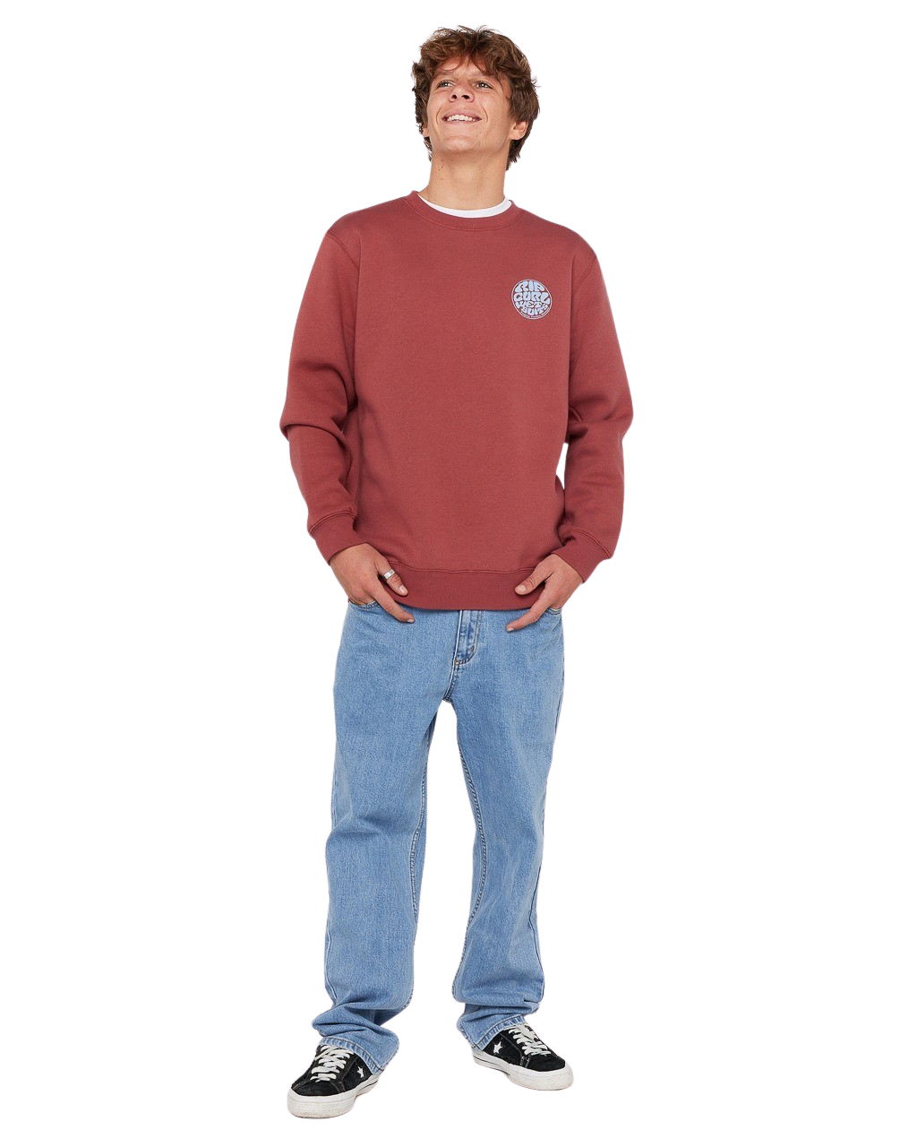 The Rip Curl Mens Wetsuit Icon Sweatshirt in Applebutter