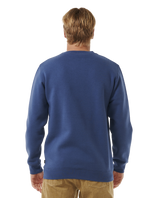 The Rip Curl Mens Wetsuit Icon Sweatshirt in Washed Navy