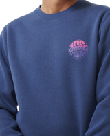 The Rip Curl Mens Wetsuit Icon Sweatshirt in Washed Navy