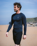 Thermal HDi Skins Long Sleeve Rash Vest in Black