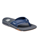 Fanning Flip Flops in Navy & Shadow