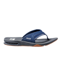 Fanning Flip Flops in Navy & Shadow