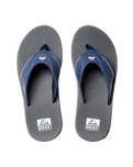 Fanning Flip Flops in Navy & Shadow