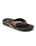 Fanning Flip Flops in Black & Tan