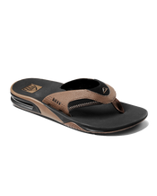 Fanning Flip Flops in Black & Tan