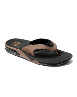 Fanning Flip Flops in Black & Tan