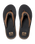 Fanning Flip Flops in Black & Tan