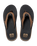 Fanning Flip Flops in Black & Tan