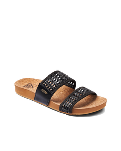 The Reef Womens Cushion Woven Vista Sandals in Black