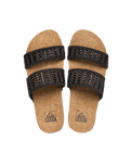 The Reef Womens Cushion Woven Vista Sandals in Black