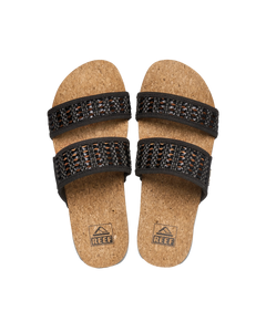 The Reef Womens Cushion Woven Vista Sandals in Black