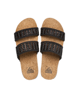 The Reef Womens Cushion Woven Vista Sandals in Black