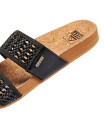 The Reef Womens Cushion Woven Vista Sandals in Black