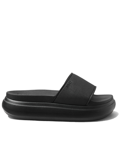 The Reef Womens Cushion Bondi Bay Sliders in Black & Black