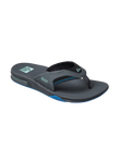 The Reef Mens Fanning Flip Flops in Gunmetal & Ocean
