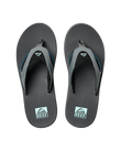 The Reef Mens Fanning Flip Flops in Gunmetal & Ocean