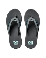 The Reef Mens Fanning Flip Flops in Gunmetal & Ocean